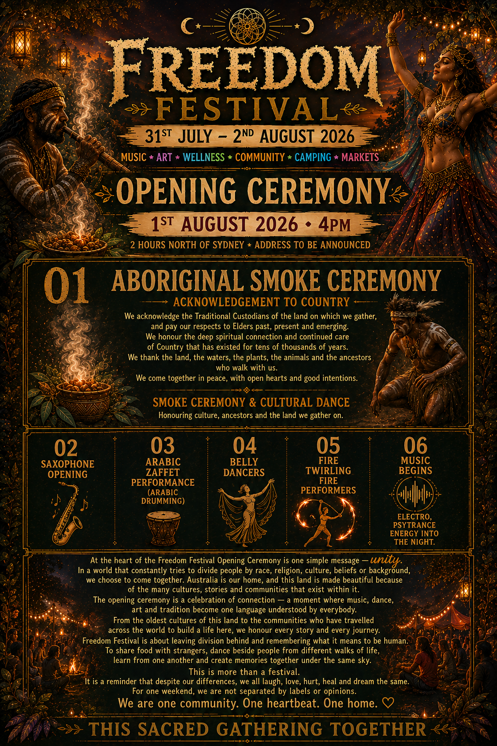 Freedom Festival opening ceremony poster